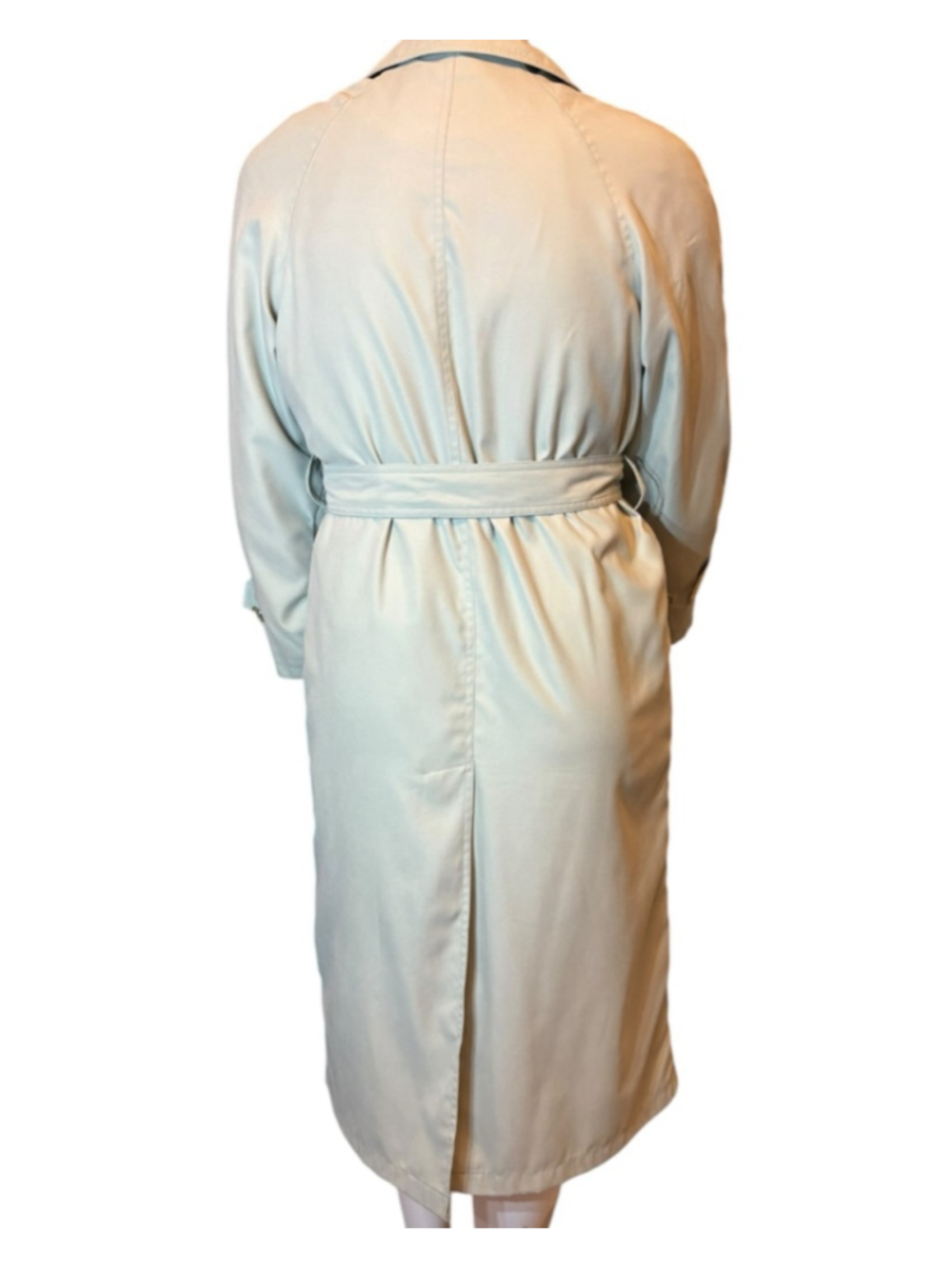 Women's LONDON FOG Trench Coat 8P Sage Green - Picture 9 of 16